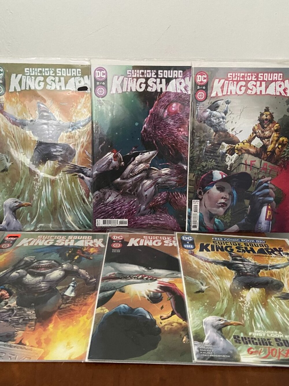 NM-VF Suicide Squad King Shark 1-5 Set With Comic Book Day Variant #1 Lot